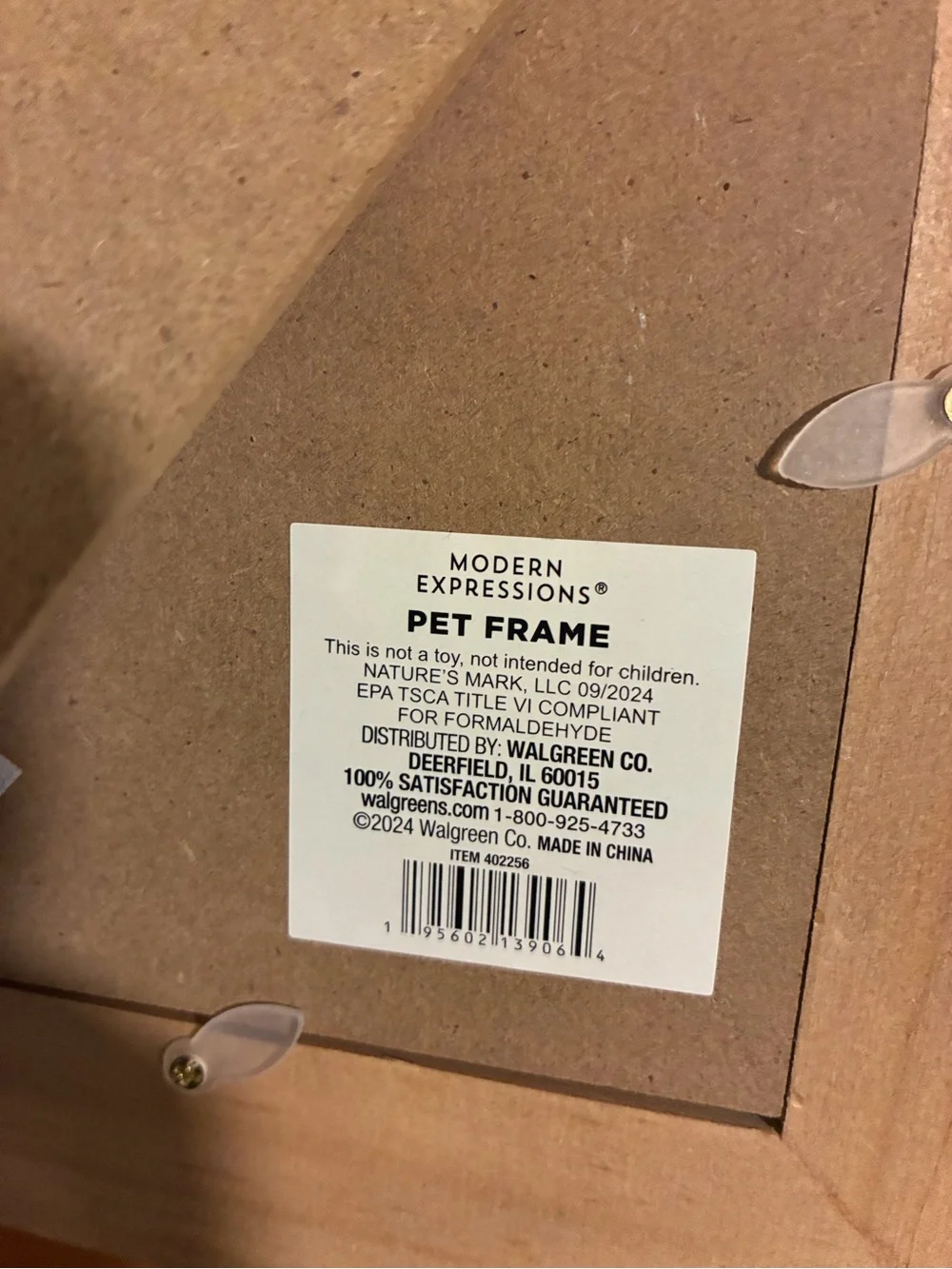 Expressions Wood & Resin Paw Print Frame - Brown and Cream Pet Picture Frame